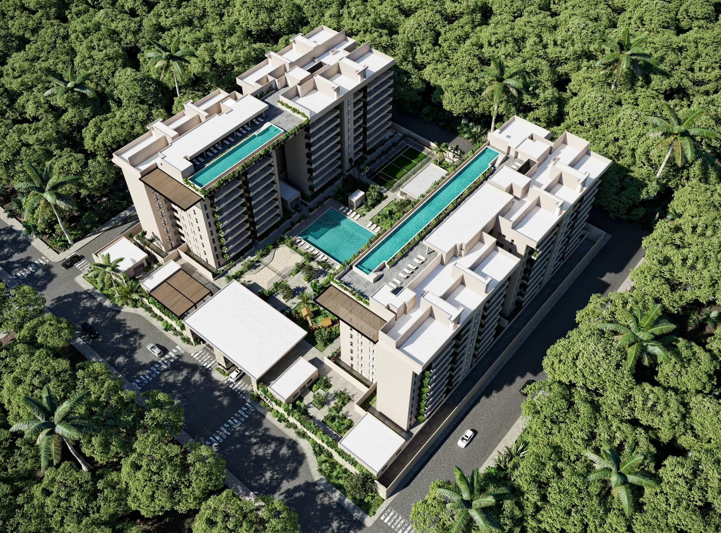 Departamentos de estudio a 3 recámaras en 4 torres